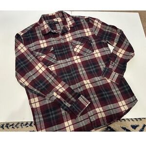 MOLOKAI SURF CO Mens L Plaid Flannel Shirt Button Down Long Sleeve